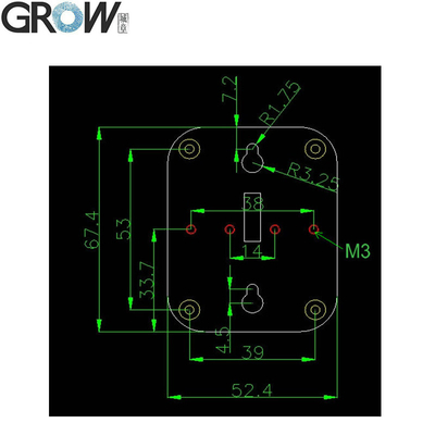 GROW Enclosure of R301T/R302/R303/R303S/R304A/R306/R306S Fingerprint Module Scanner Support FPC1011F3 Sensor