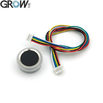 GROW R502-F RGB LED مقاوم للماء DC3.3V صغير قطره 21.5mm SH1.0-6pin سعة LED مستديرة مستشعر وحدة بصمات الأصابع